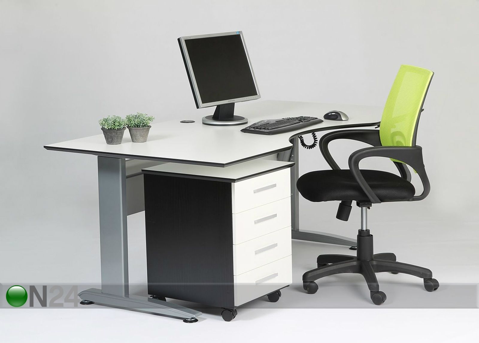 Sähkösäädettävä työpöytä 180x80 cm kuvasuurennos