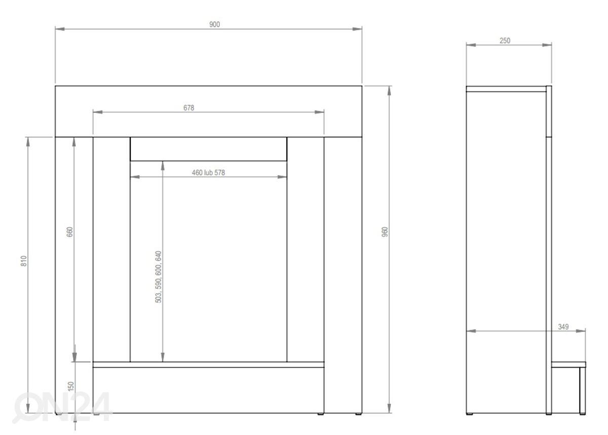 Sähkötakka Simple LED 60 3D kuvasuurennos mitat