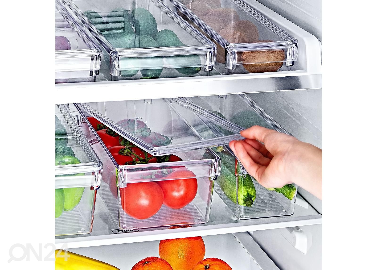 Säilytyslaatikko kannella jääkaappiin kuvasuurennos