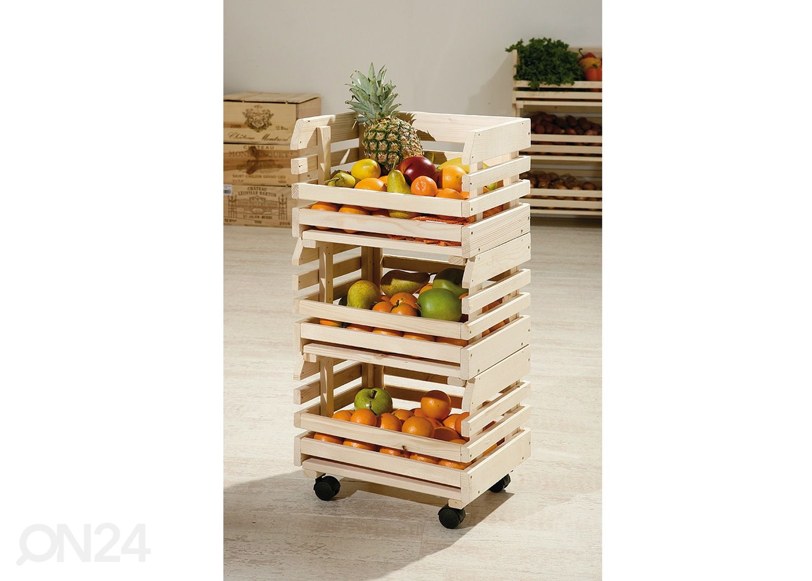 Säilytyslaatikot pyörillä FRUITS kuvasuurennos
