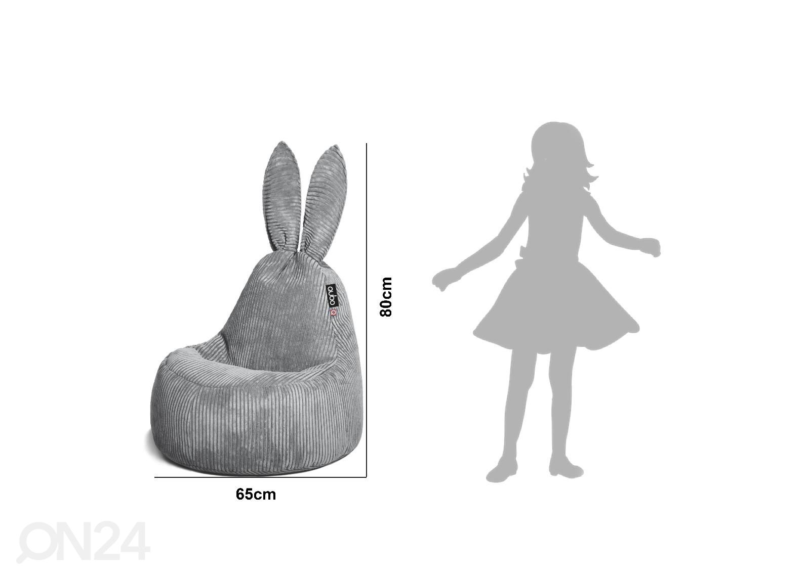 Säkkituoli Qubo Baby Rabbit kuvasuurennos mitat