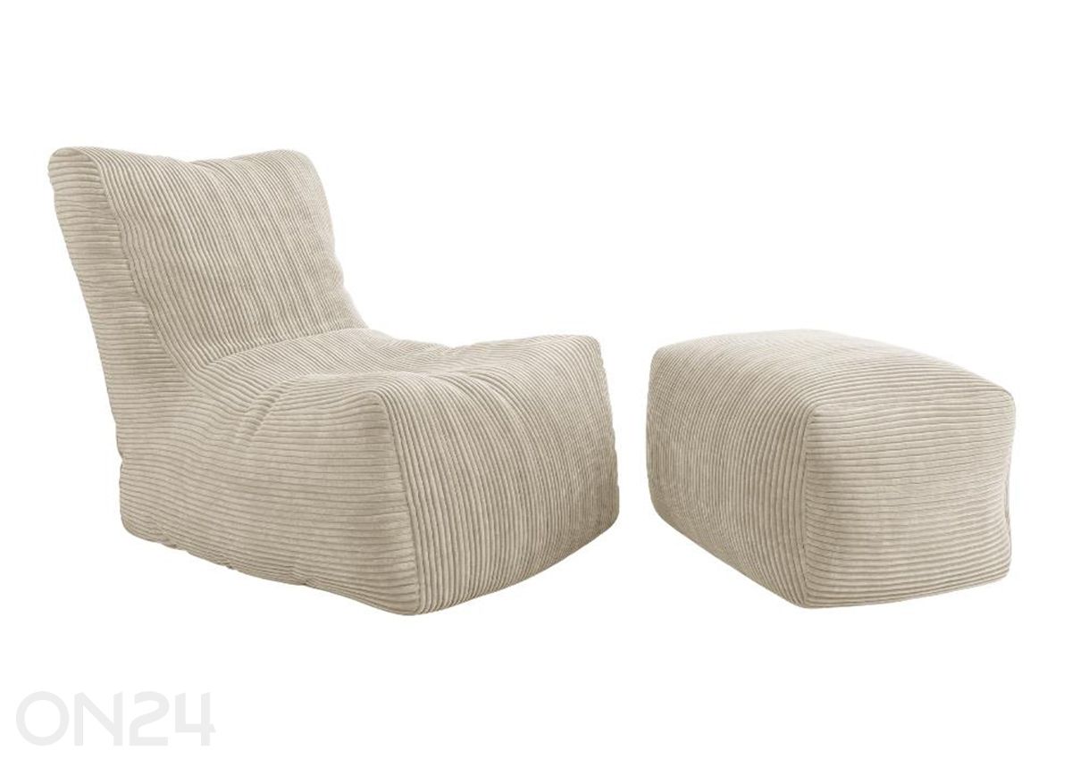 Säkkituoli + rahi Theba kuvasuurennos