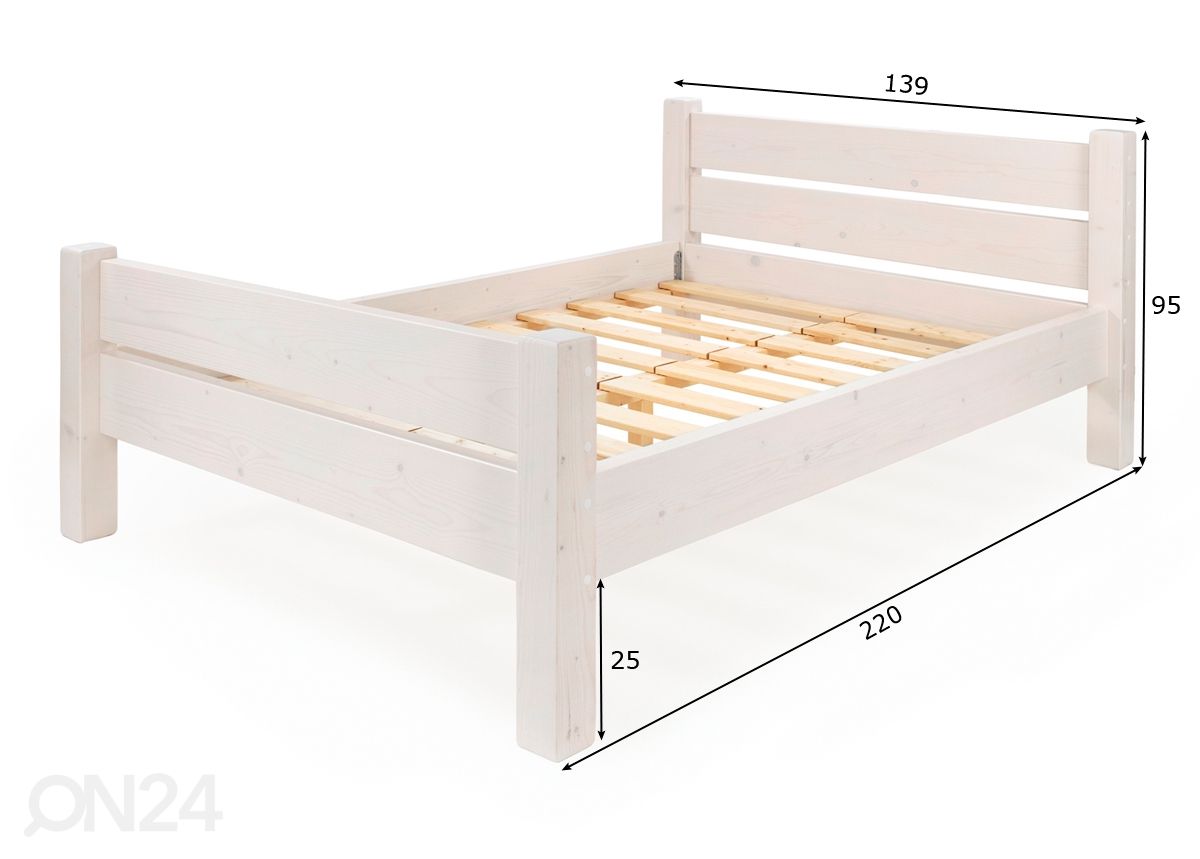 Sänky 120x200 cm kuvasuurennos mitat