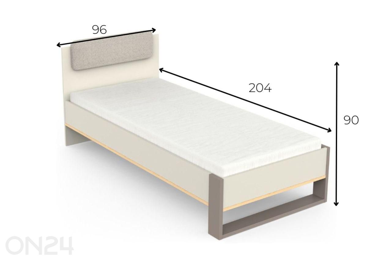 Sänky Camillia 90x200 cm kuvasuurennos mitat