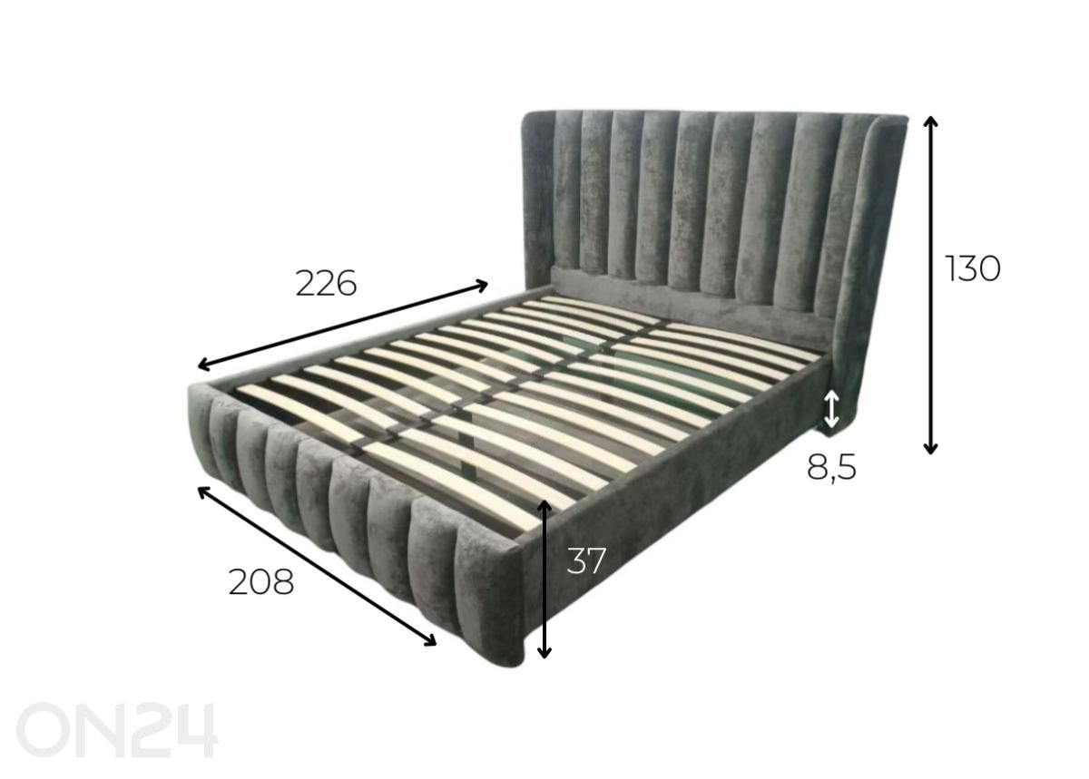 Sänky Dailey 160x200 cm kuvasuurennos mitat