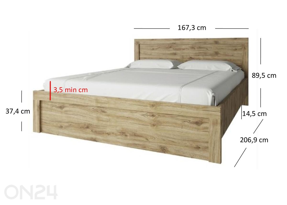 Sänky Doorset kuvasuurennos mitat