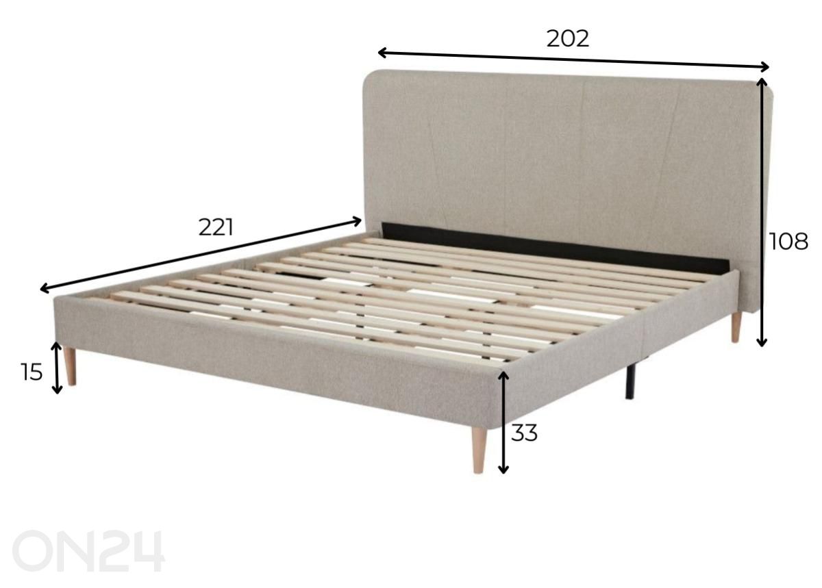 Sänky Elys 180x200 cm kuvasuurennos mitat