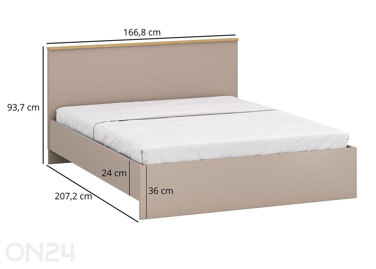 Sänky Idello 16x200 cm kuvasuurennos mitat