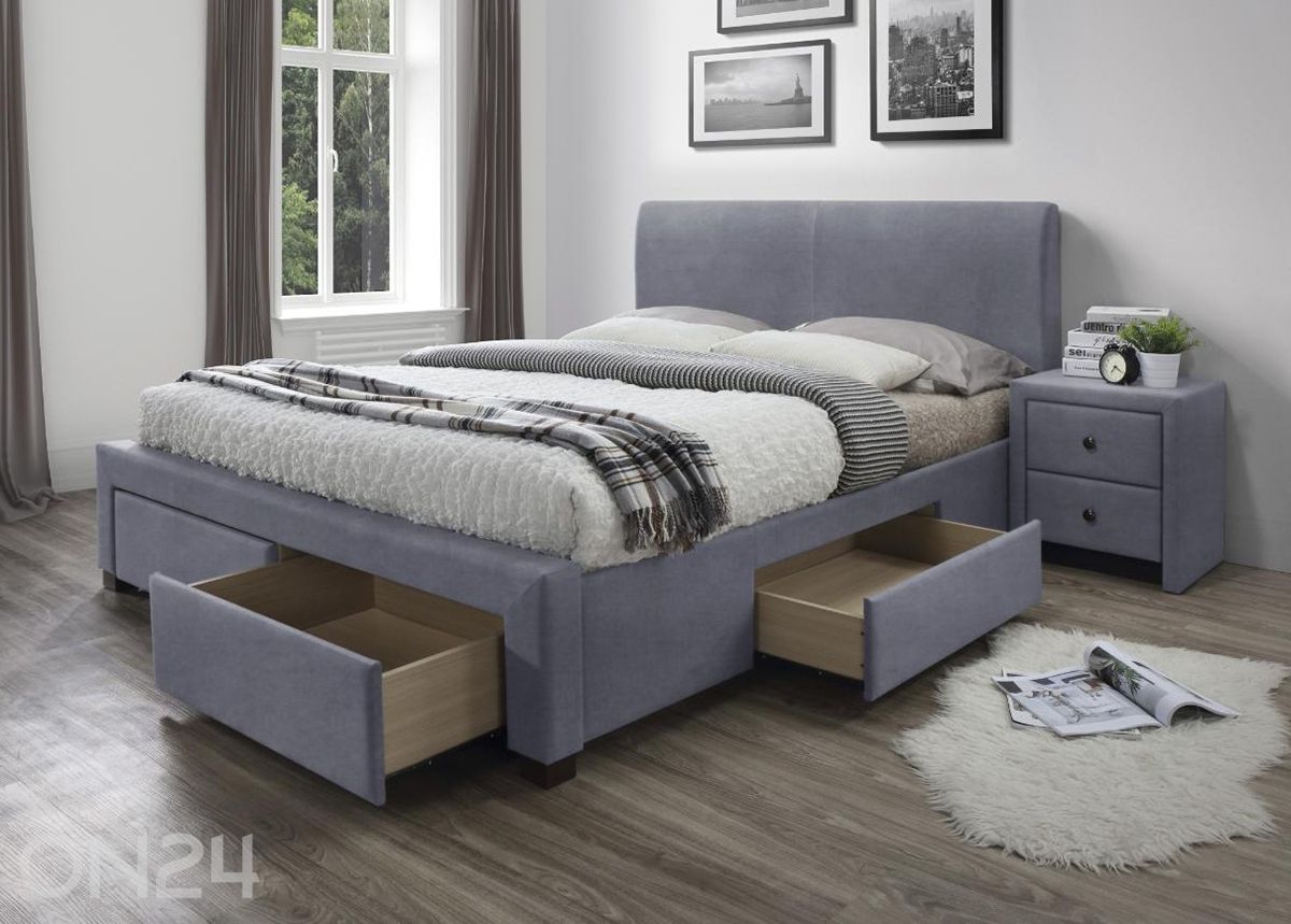 Sänky laatikoilla 160x200 cm kuvasuurennos