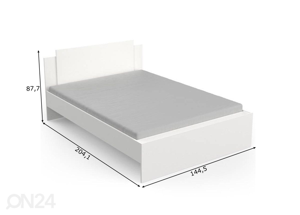 Sänky Life 140x190/200 cm kuvasuurennos mitat