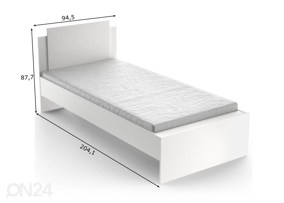Sänky Life 90x190/200 cm kuvasuurennos mitat