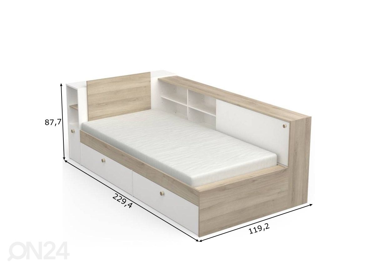 Sänky Life Function 90x190/200 cm kuvasuurennos mitat