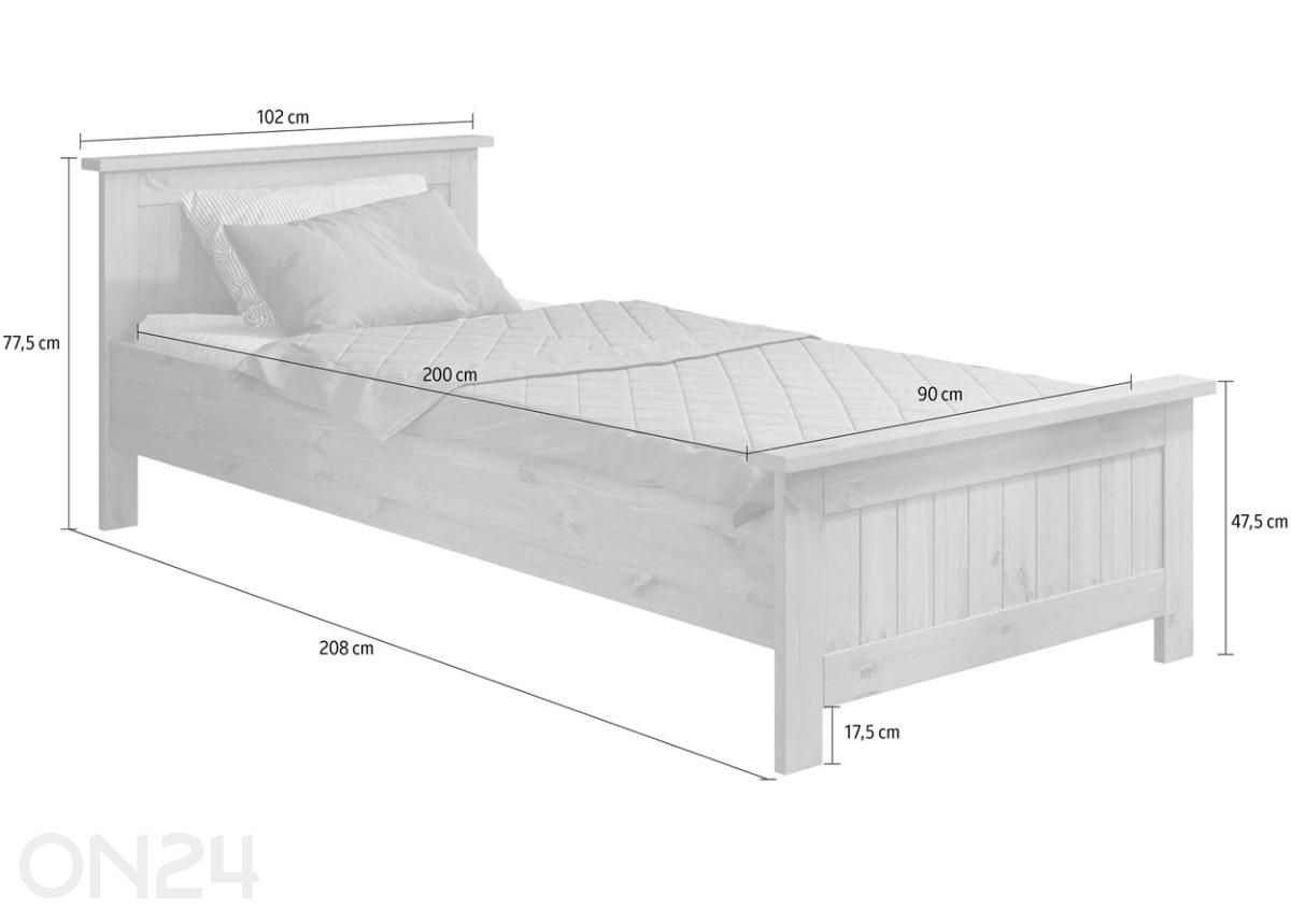 Sänky Lote 90x200 cm kuvasuurennos