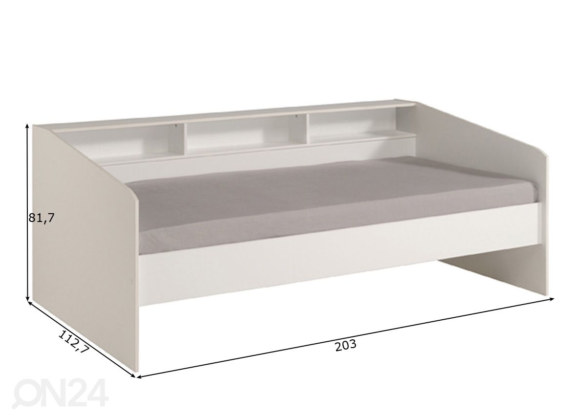Sänky Sleep 90x200 cm kuvasuurennos mitat