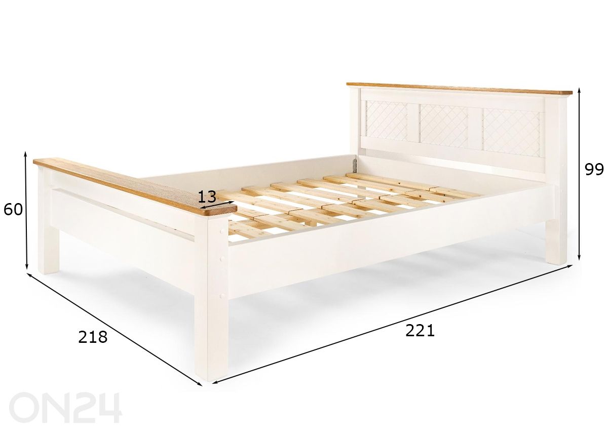 Sänky Tommy 200x200 cm kuvasuurennos mitat