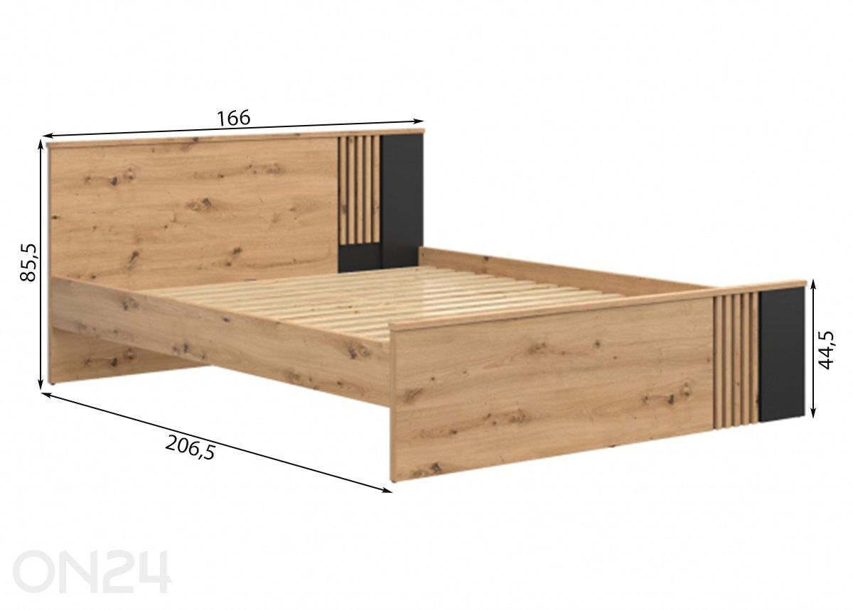 Sänky Vabres 160x200 cm kuvasuurennos mitat