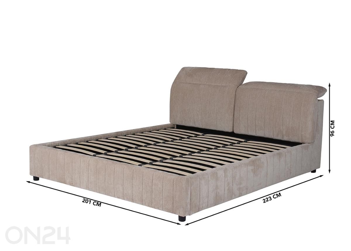 Sänky vuodevaatelaatikolla Alice 160×200 cm kuvasuurennos mitat