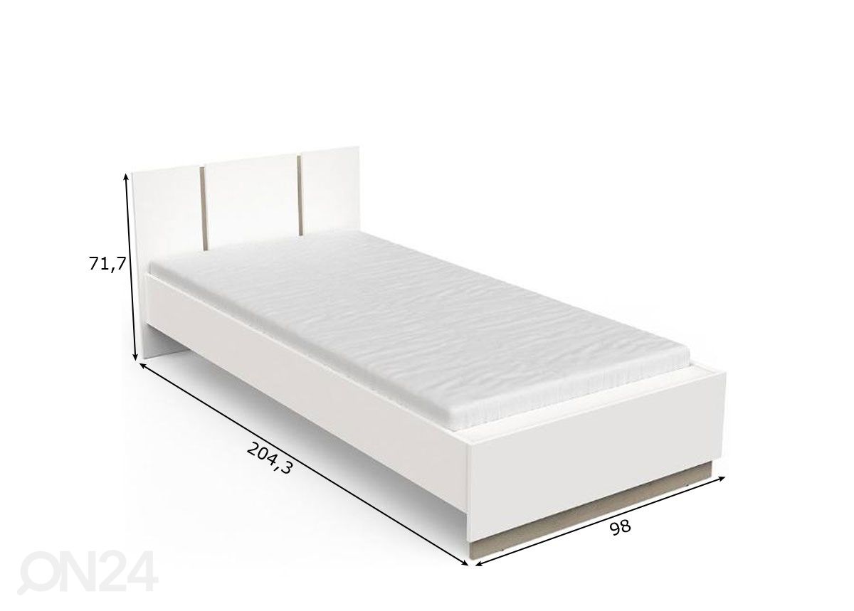 Sänky Watson, 90X190/200 kuvasuurennos mitat