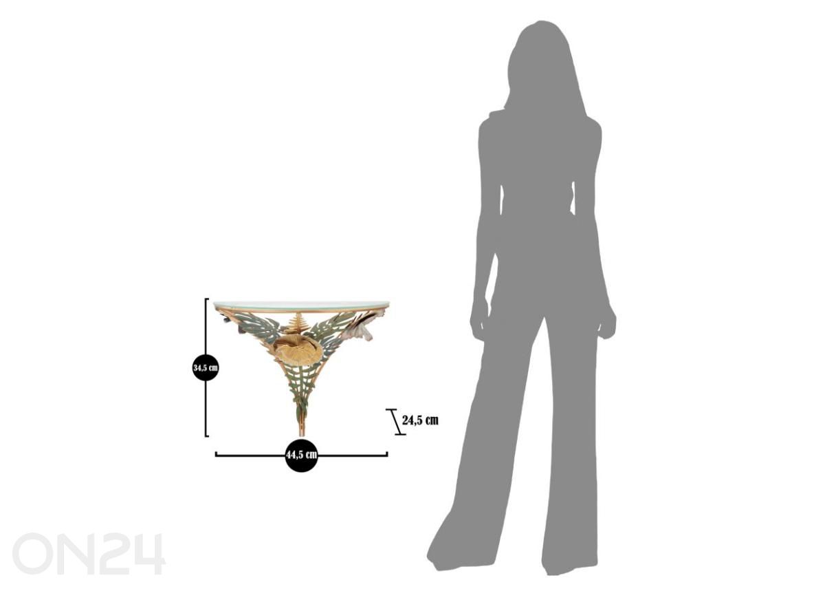 Seinähylly Amazon 44.5 cm, kirjava kuvasuurennos mitat