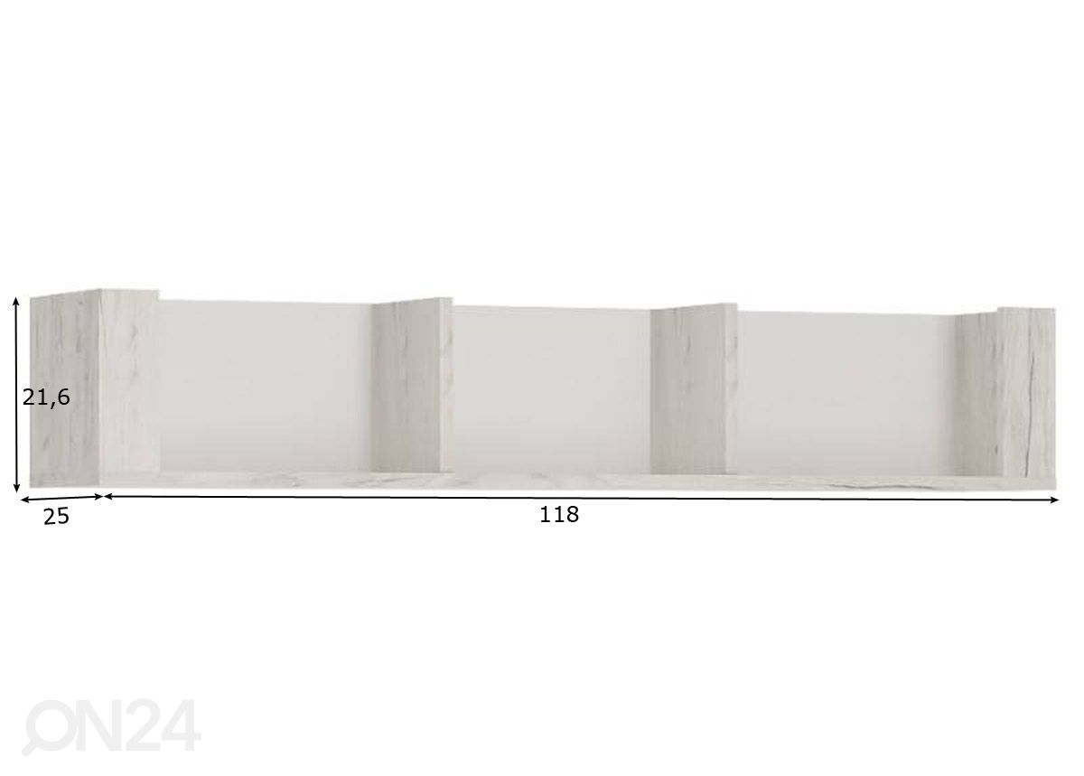 Seinähylly Angel 118 cm kuvasuurennos mitat