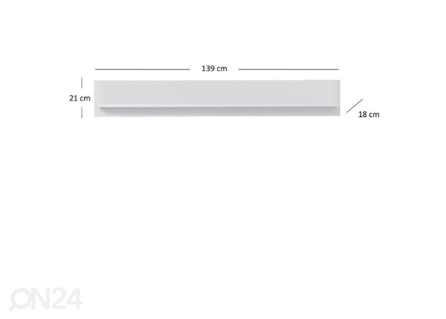 Seinähylly Brandson 139 cm kuvasuurennos mitat