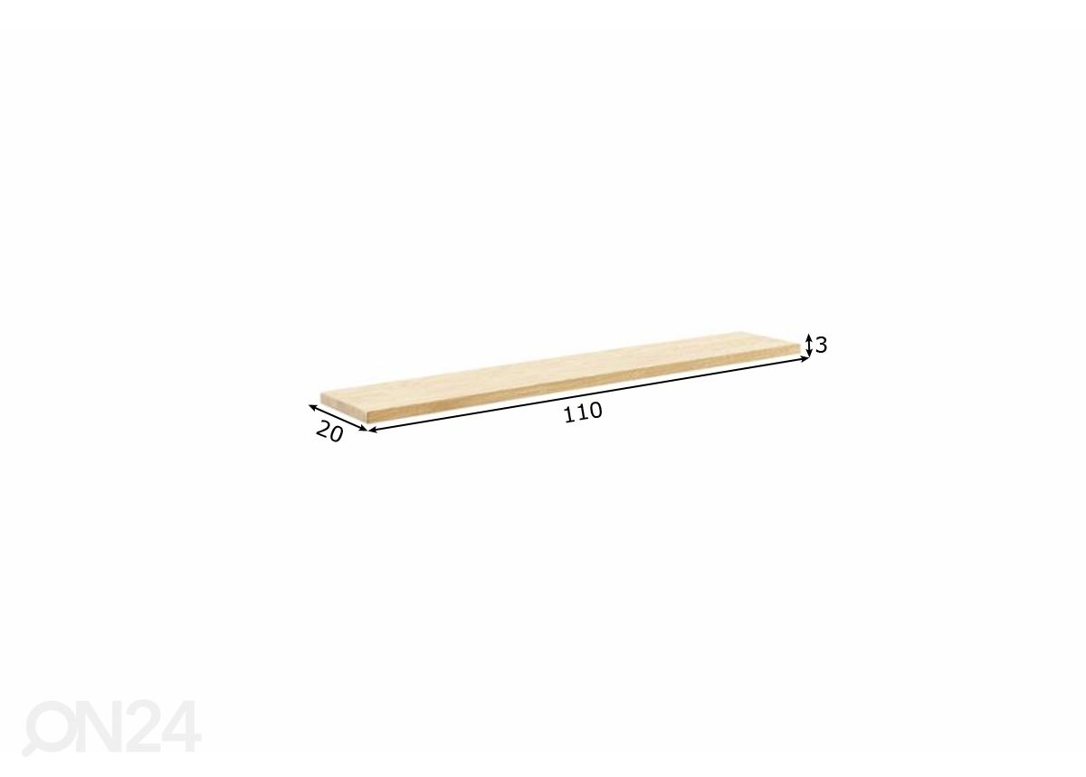 Seinähylly Greno 110 cm kuvasuurennos mitat