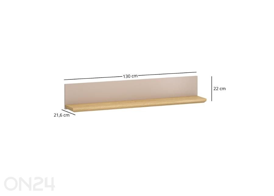 Seinähylly Idello 130 cm kuvasuurennos mitat