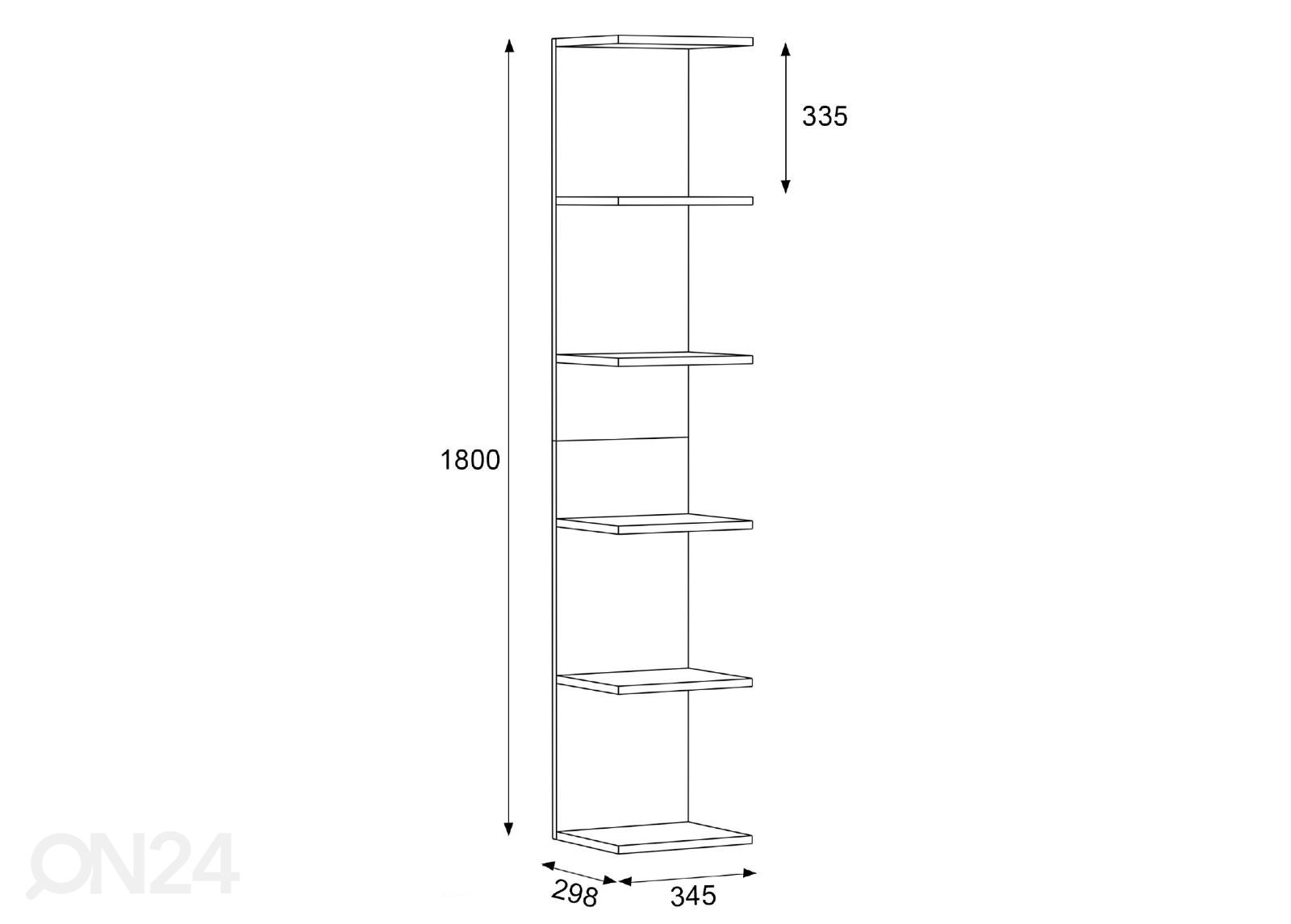 Seinähylly Lazas 35 cm kuvasuurennos mitat