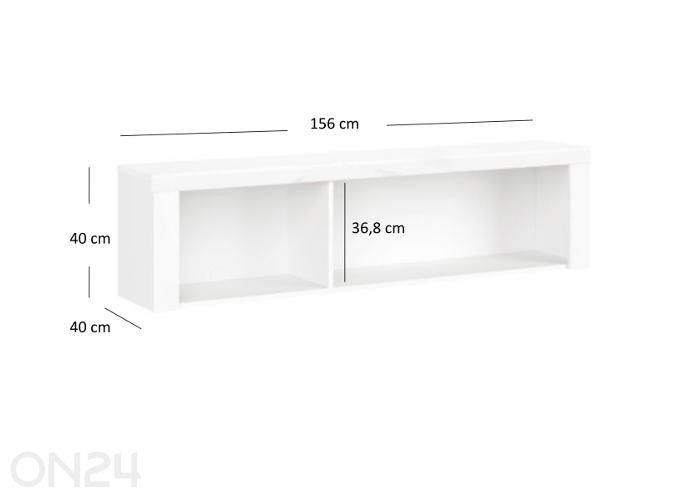 Seinähylly Lingo 156 cm kuvasuurennos mitat