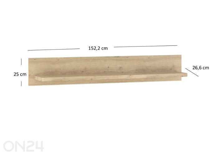 Seinähylly Moris 152,2 cm kuvasuurennos mitat