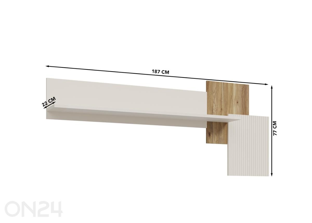 Seinähylly Oak Squere kuvasuurennos mitat