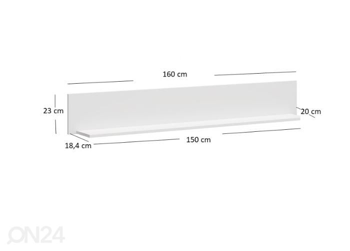 Seinähylly Ole 160 cm kuvasuurennos