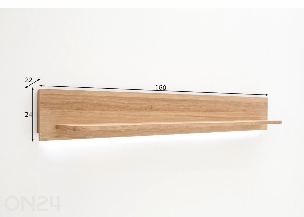 Seinähylly Santori 180 cm kuvasuurennos mitat