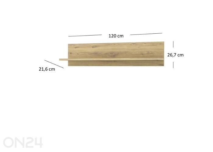 Seinähylly Sapori 120 cm kuvasuurennos mitat