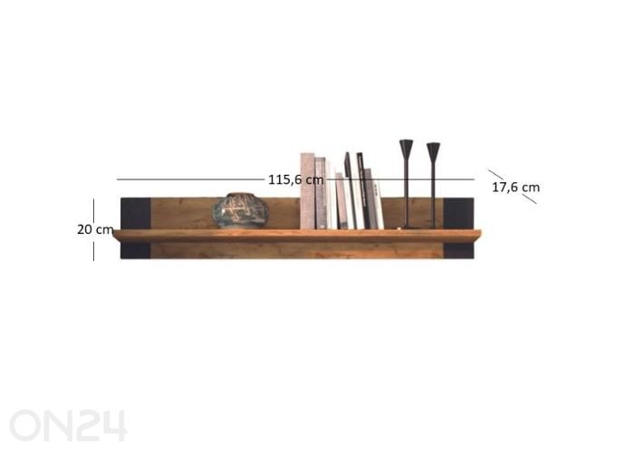 Seinähylly Wood 115,6 cm kuvasuurennos mitat