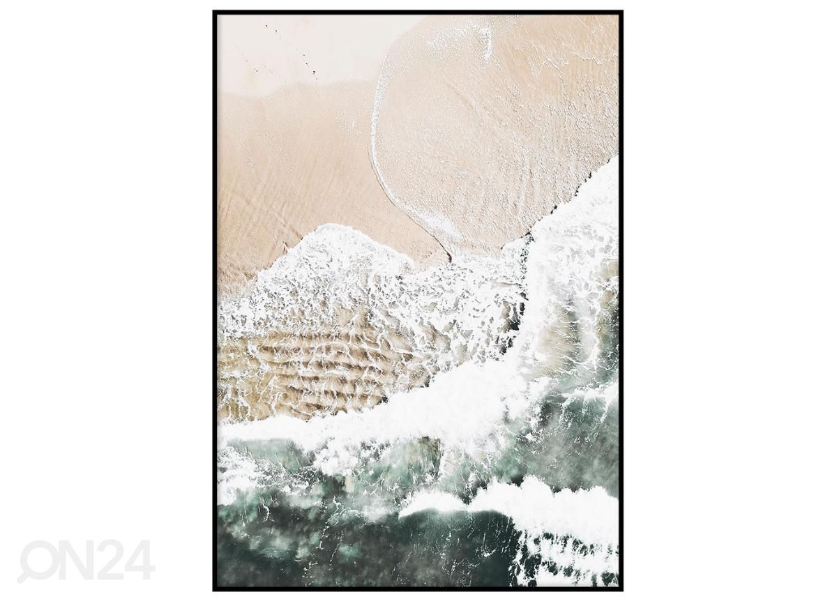 Seinäjuliste Aaltoileva meri II 21x30 cm kuvasuurennos