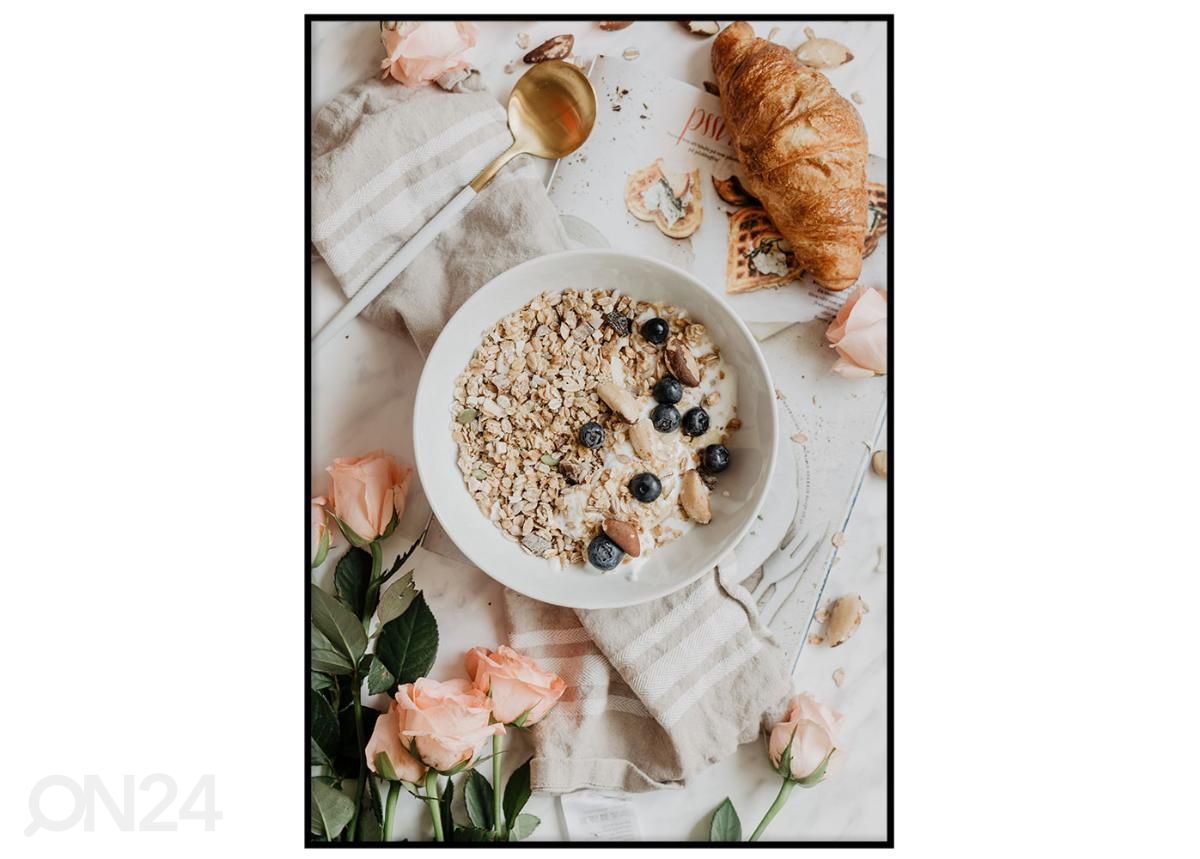 Seinäjuliste Aamiainen 40x50 cm kuvasuurennos