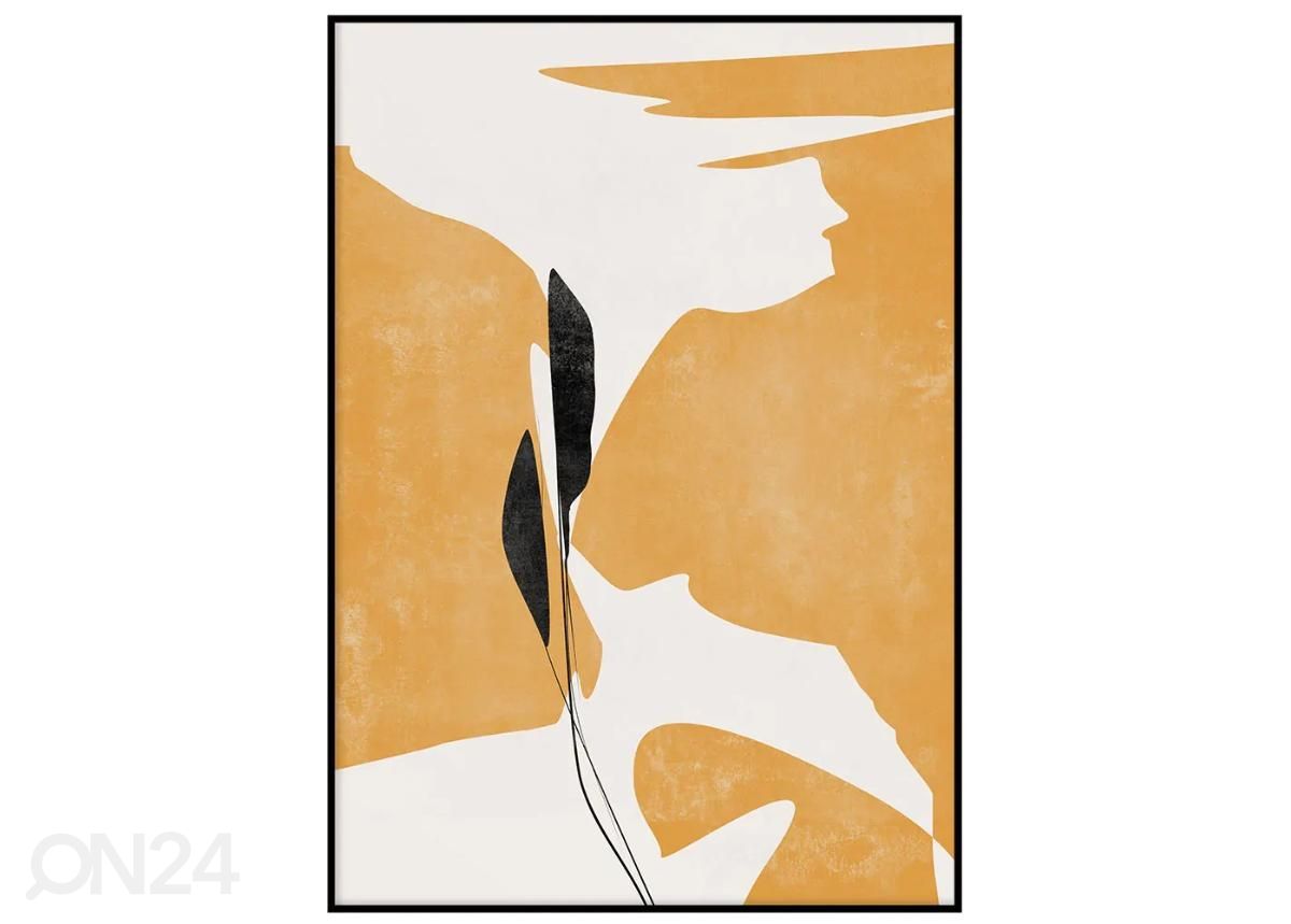 Seinäjuliste Abstrakti sinapinkeltainen II 50x70 cm kuvasuurennos