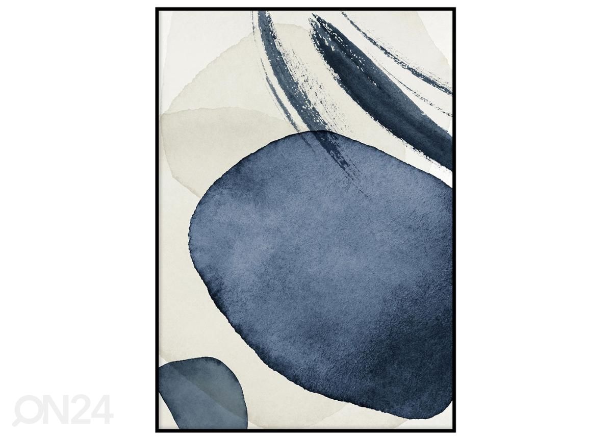Seinäjuliste Abstrakti sininen II 70x100 cm kuvasuurennos