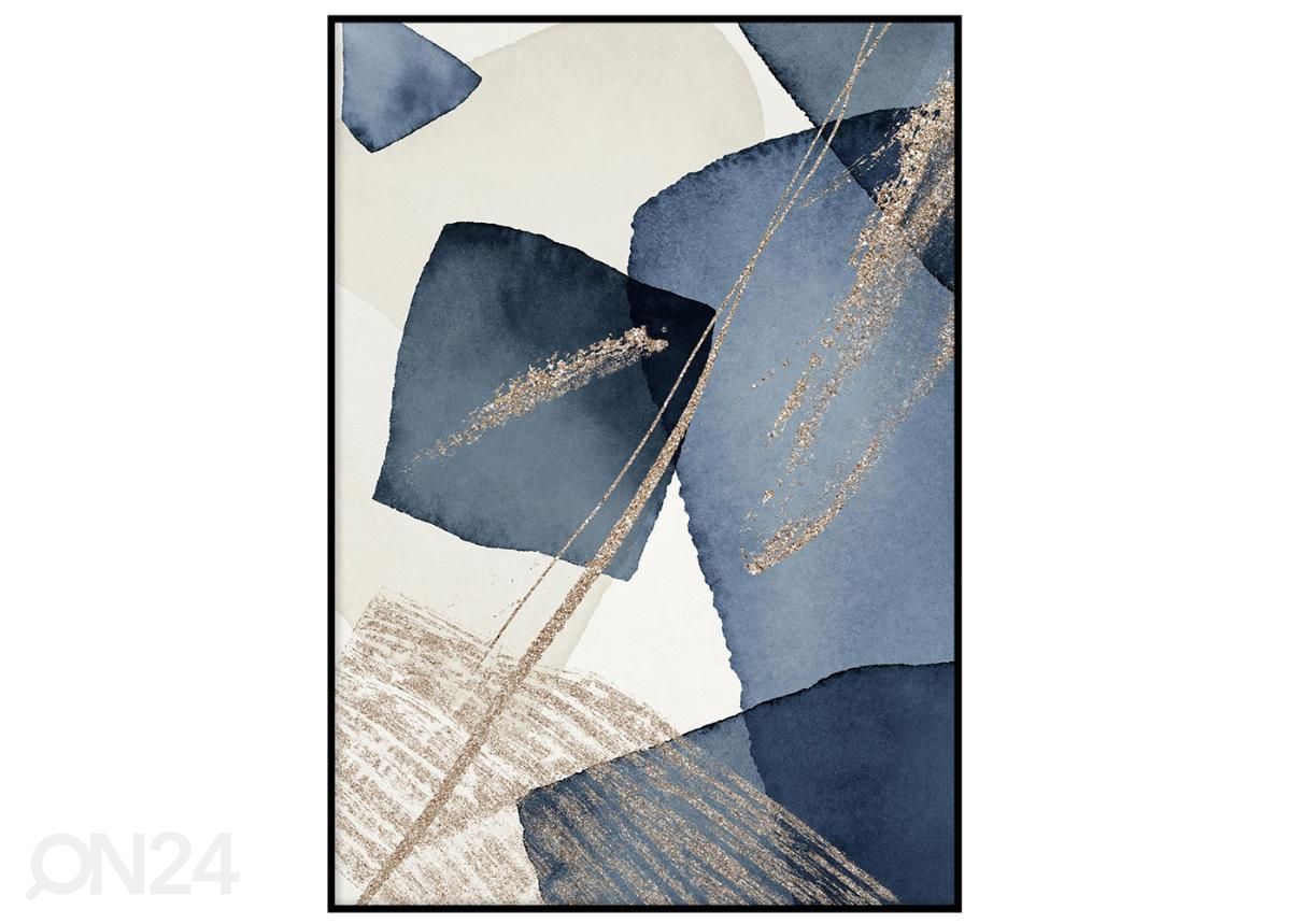 Seinäjuliste Abstrakti sininen III 50x70 cm kuvasuurennos