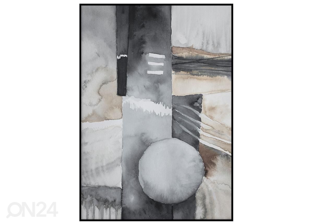 Seinäjuliste Akvarelliympyrät II 21x30 cm kuvasuurennos