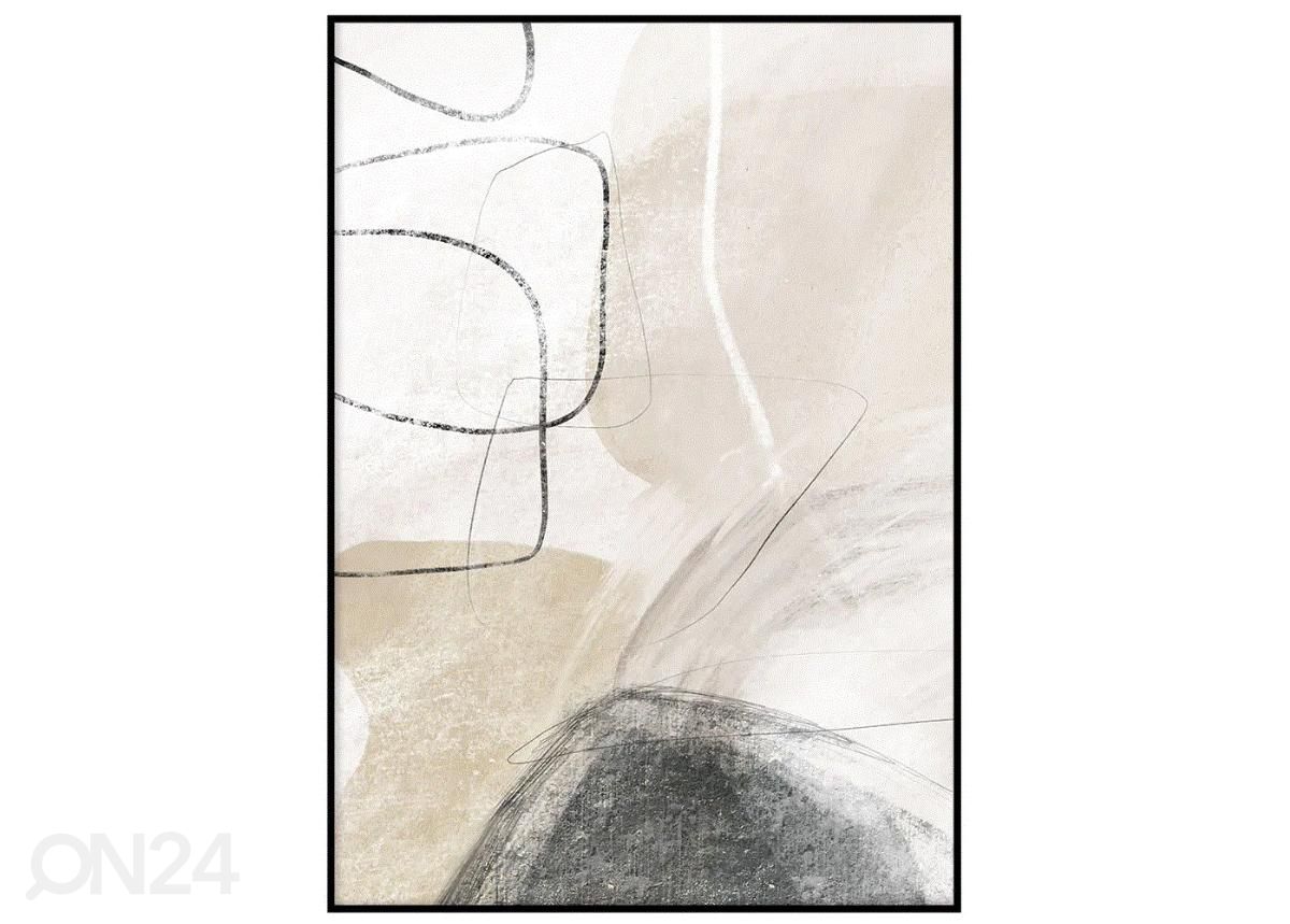 Seinäjuliste Beige abstrakti printti II 30x40 cm kuvasuurennos