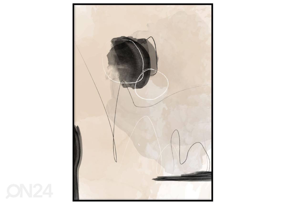Seinäjuliste Beige teksturoitu printti I 21x30 cm kuvasuurennos