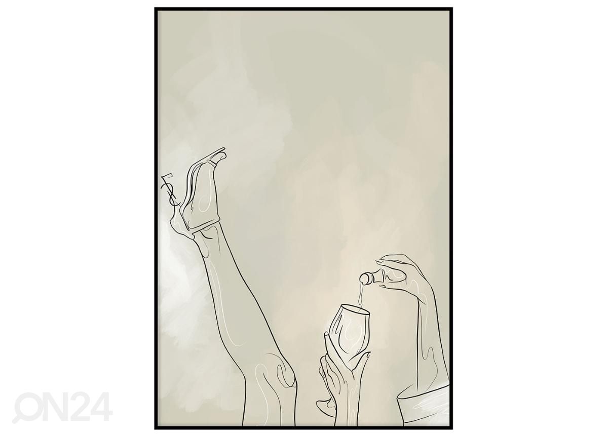 Seinäjuliste Champagne Shower 21x30 cm kuvasuurennos