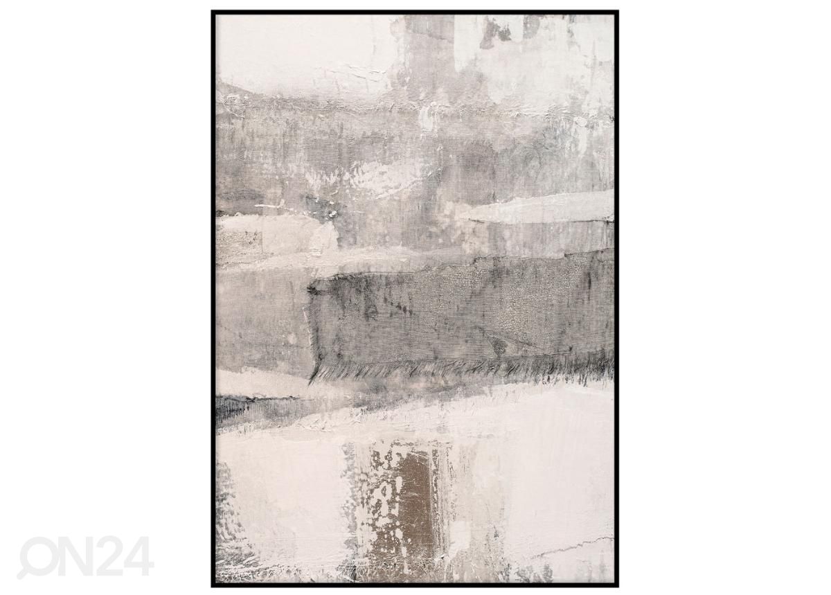 Seinäjuliste Harmaat viivat I 21x30 cm kuvasuurennos