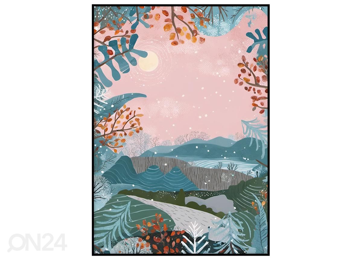 Seinäjuliste Havainnollistava joulumaa III 21x30 cm kuvasuurennos