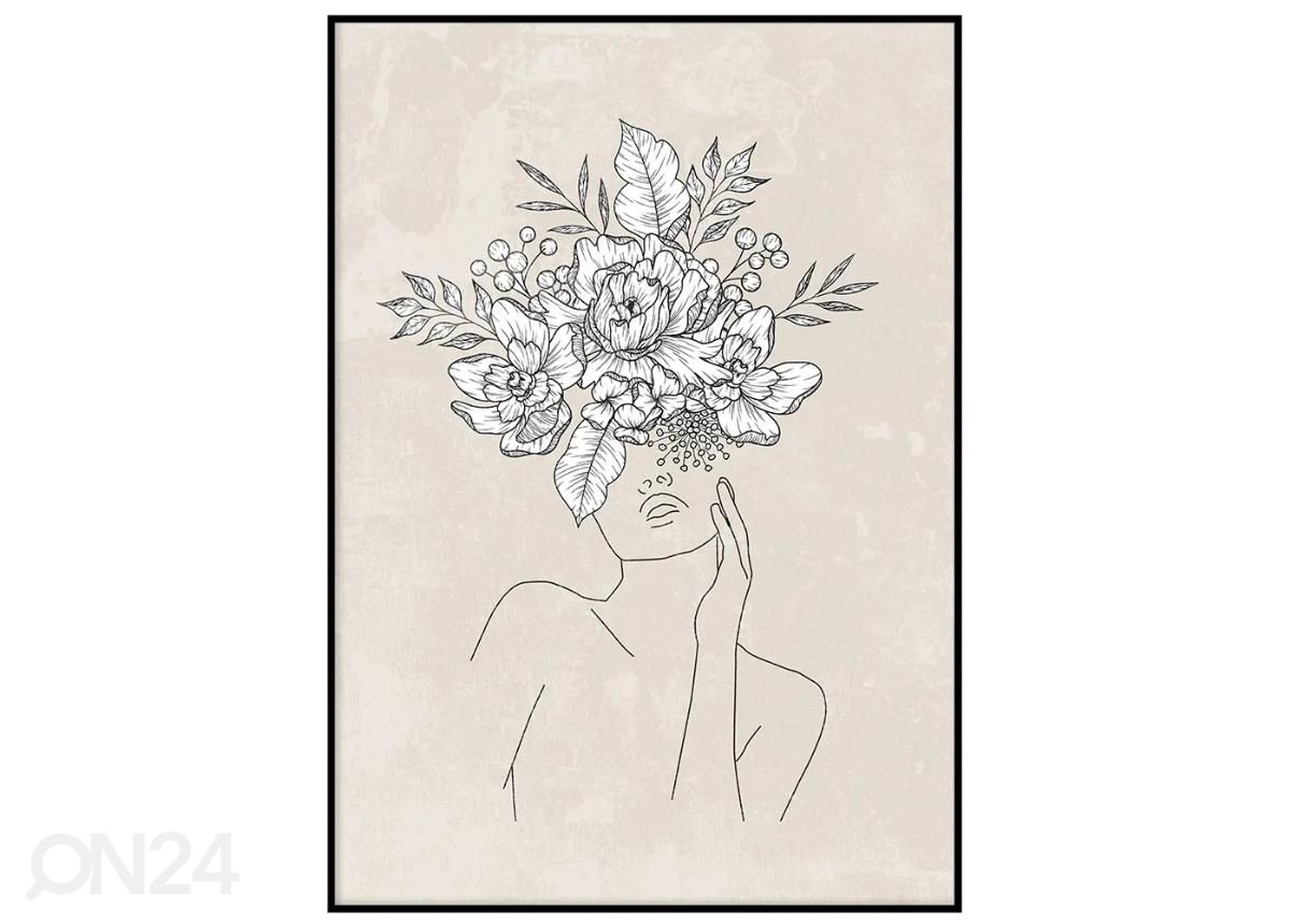 Seinäjuliste Heräävä nainen 21x30 cm kuvasuurennos