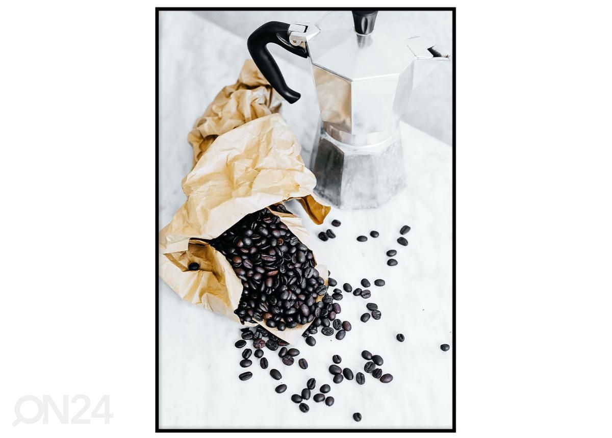 Seinäjuliste Kahvipavut 50x70 cm kuvasuurennos