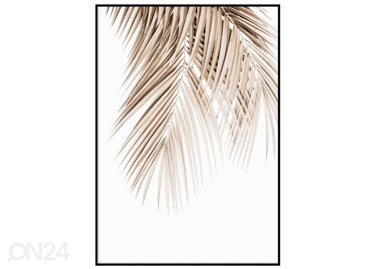 Seinäjuliste Kultaiset palmunlehdet 21x30 cm kuvasuurennos
