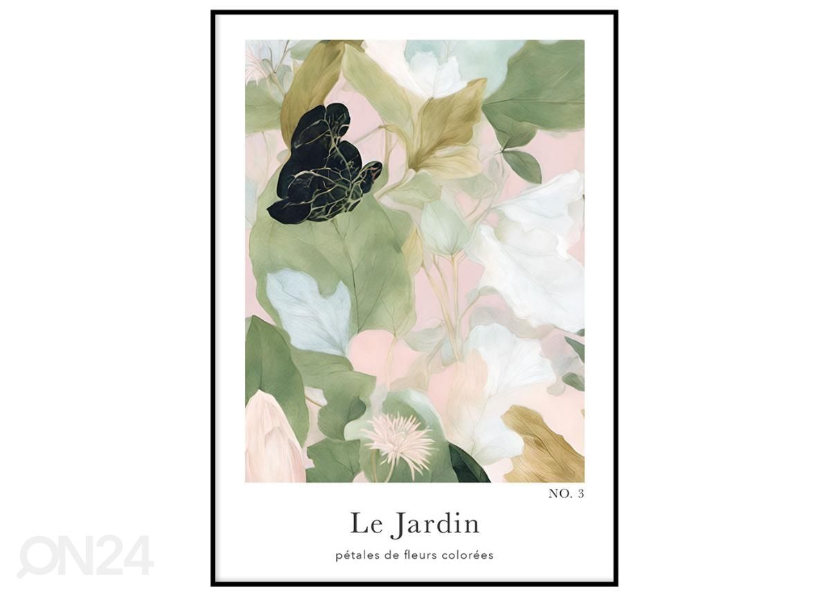 Seinäjuliste Le Jardin III 21x30 cm kuvasuurennos